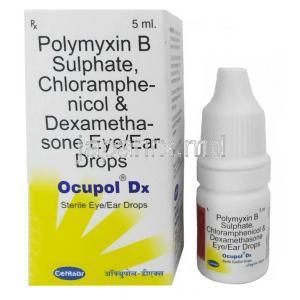 オキュポル DX 点耳/点眼薬 ,クロラムフェニコール/ デキサメタゾン/ ポリミキシンB, 箱, ボトル