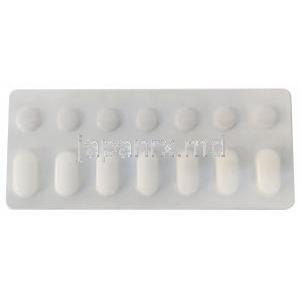 ジャヌメット XR CP,  シタグリプチン 100 mg x 7 錠, メトホルミン 1000 mg  x 7 錠 (コンビパック), 製造元：MSD, シート