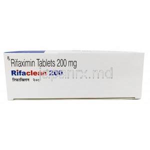 リファクリーン 200, リファキシミン, 200 mg, 製造元：Emcure Pharmaceuticals Ltd, 箱上面