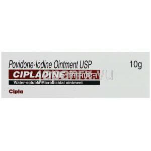 ポビドンヨード（ソアナース ジェネリック）, Cipladine, 10gm 軟膏 (Cipla) 箱