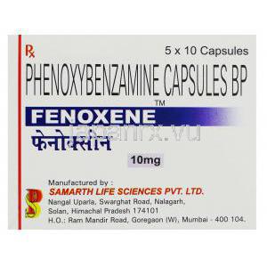 フェノキシベンザミン(Dibenzyline Generic), Fenoxenem, 10mg　カプセル (Samarth Life Sciences) 箱