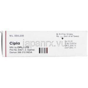 リスニア MD Risnia MD, リスパダール ジェネリック, リスペリドン 4mg 錠 (Cipla) 製造者情報
