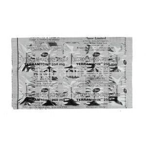 テラマイシン Terramycin, オキシテトラサイクリン 250mg 錠 (Pfizer) 包装