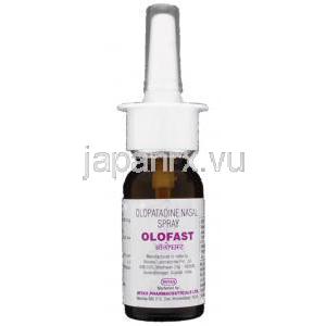 オロパタジン塩酸塩（パタネーゼジェネリック）, オロファーストOlofast 600mcg 点鼻薬 (Sun Pharma) ボ
