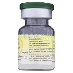 エソメプラゾール(ネキシウム ジェネリック), ネクスプロ Nexpro IV 40mg 注射粉 (Torrent)