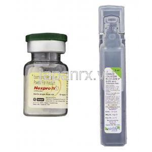 エソメプラゾール(ネキシウム ジェネリック), ネクスプロ Nexpro IV 40mg 注射粉＆塩化ナトリウム