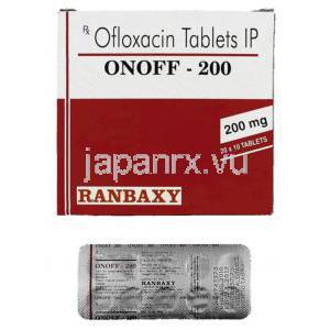 オンオフ Onoff, タリビッド ジェネリック, オフロキサシン 200mg 錠 (Ranbaxy)