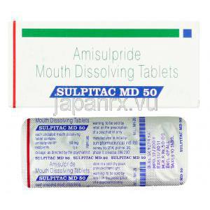 サルピタック Sulpitac MD 50, ソリアンジェネリック, アミスルプリド 50mg 錠 (Sun Pharma)