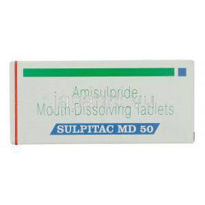 サルピタック Sulpitac MD 50, ソリアンジェネリック, アミスルプリド 50mg 錠 (Sun Pharma) 箱