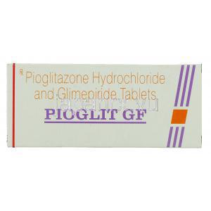 ピオグリット GF Pioglit GF, ピオグリタゾン・グリメピリド 30/ 2mg 錠 (Sun Pharma) 箱