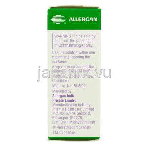 ブリモニジン酒石酸塩, アルファガンZ Alphagan Z 0.2% 点眼薬 (FDC) 製造者情報