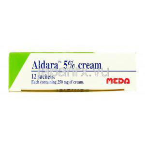 アルダラ Aldara, ベセルナ ジェネリック, イミキモド 5% クリーム (Meda) 箱側面