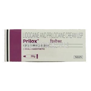 プリロックス クリーム 30g, Plirox Cream（エムラクリーム ジェネリック）リドカイン 25mg/ プリロカイン 25mg 配合 箱