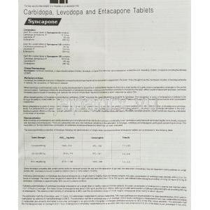 シンカポン Syncapone, スタレボ ジェネリック, カルビドパ 37.5 mg レボドパ 150 mg エンタカポン 200mg 錠 (Sun Pha