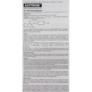 アシトロム Acitrom, ニクマロン 4mg 錠 (アボット社) 情報シート1