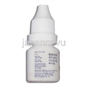 ドロシン Drosyn, フェニレフリン 10% x 5ml 点眼薬 (FDC) ボトル記載情報