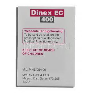 ジネックスEC Dinex EC, ヴァイデックスＥＣカプセル, ジダノシン 400mg カプセル (Cipla) 製造者情報