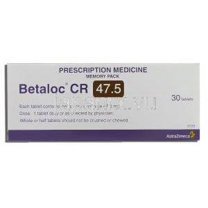 ベタロックCR Betaloc CR, コハク酸メトプロロール 47.5mg 箱 (アストラゼネカ社) 箱