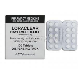 ロラクリア Loraclear, クラリチン ジェネリック, ロラタジン 10mg 錠 (AFT Pharma)