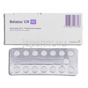 ベタロックCR Betaloc CR, コハク酸メトプロロール 95mg 箱 (アストラゼネカ社)