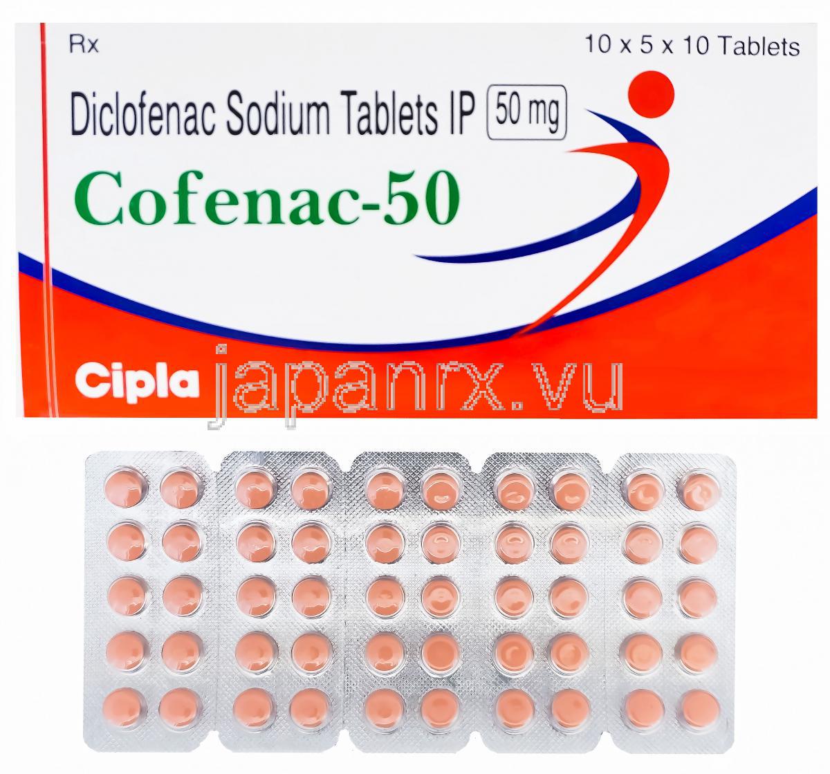 コフェナック　Cofenac-50、ジェネリックボルタレン、ジクロフェナクナトリウム50mg